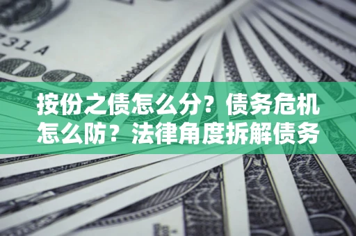 济南按份之债怎么分？债务危机怎么防？法律角度拆解债务分配与风险自保指南