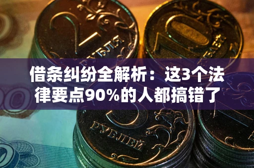 济南借条纠纷全解析：这3个法律要点90%的人都搞错了