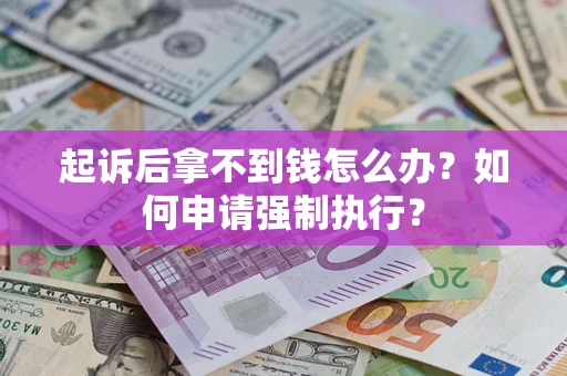 济南起诉后拿不到钱怎么办？如何申请强制执行？