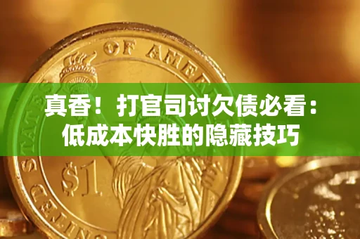 济南真香！打官司讨欠债必看：低成本快胜的隐藏技巧