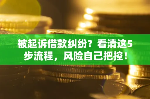 济南被起诉借款纠纷？看清这5步流程，风险自己把控！